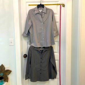 Pair of Foxcroft blouses bottom down